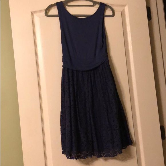 Navy dress with lace - Picture 3 of 3